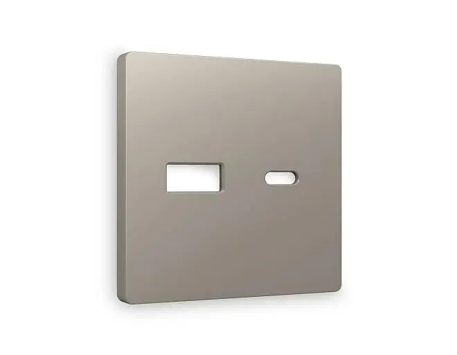 Лицевая панель ALFA (Серо-бежевый матовый) для розетки 2USB A+C Ambrella Volt AP3710 QUANT