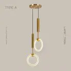 Готовая комбинация светильников FINNUR B DUO Тип А. Цвет Латунь. Белый свет Lampatron finnur-b-duo-a-brass-white 6903-18890