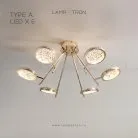 Потолочная люстра NAINA B CH 6 ламп. Тип A Lampatron naina-b-ch-6-a 4414-11158