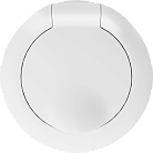 Накладка для розетки Schuko с заземлением, с крышкой, 16A 250 В~, матовый белый, Donel DO45433 D16