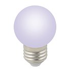 Лампочка светодиодная Volpe LED-G45-1W/RGB/E27/FR/С