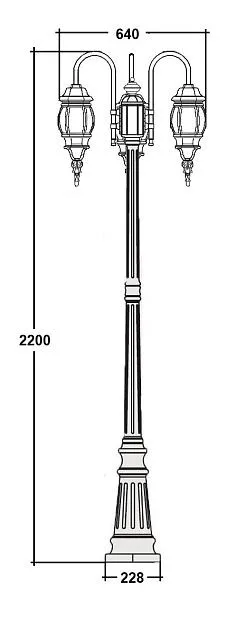 Наземный фонарь Oasis Light 83409SB 10 down Gb AMERICA S