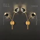 Бра CRISTEL C WALL 2 лампы. Цвет Латунь. Тип А Lampatron 7484-20774