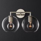 Бра Rh Utilitaire Globe Shade Double Sconce Silver 123274-22 ImperiumLoft