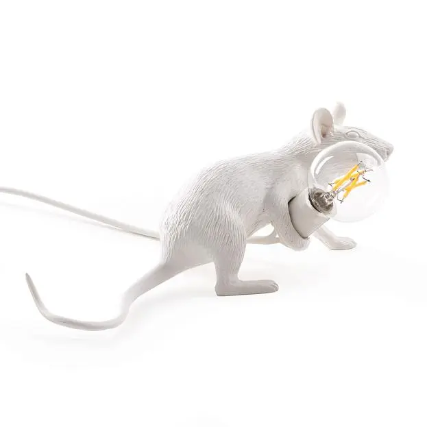 Настольная Лампа Mouse Lying Белый 168481-22 ImperiumLoft