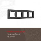 Рамка из поликарбоната на 4 поста Arte Milano 502.16-4.black am