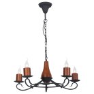 светильник подвесной, E14, 5x40W Velante 590-703-05 Деревянный стиль