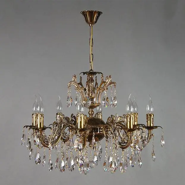 Подвесная люстра Ambiente 2118/8 PB Leaf crystal GRANADA