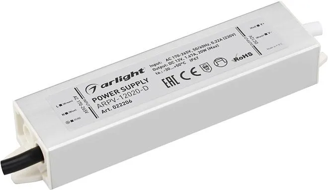 Блок питания для светодиодной ленты Arlight 022206 ARPV Блок питания для светодиодной ленты Arlight 022206 ARPV