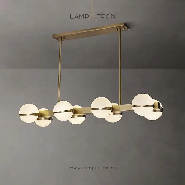 Реечный, рядный светильник KAIRA LONG 8 плафонов Lampatron 8528-23644 Реечный, рядный светильник KAIRA LONG 8 плафонов Lampatron 8528-23644