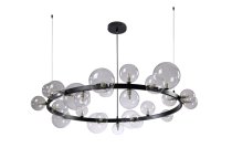 Подвесной светильник Crystal Lux AGATA SP24 V2 BLACK/TRANSPARENTE