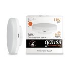 Лампа Gauss 83811 GX53 11W 2700K таблетка матовая Elementary
