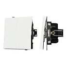 Механизм выключателя двухклавишный непроходной SWT-TENDO-MK02-SFPL-WH (230V, 10A) Arlight 054547