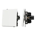 Механизм выключателя двухклавишный непроходной SWT-TENDO-MK02-SFPL-WH (230V, 10A) Arlight 054547