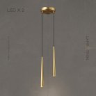 Готовая комбинация светильников MAGRIT MORE 2 лампы. Цвет Латунь Lampatron magrit-more-2-brass 6097-16350