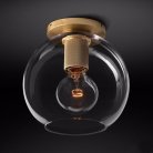 Потолочный Светильник Rh Utilitaire Globe Shade Flushmount Brass 123675-22 ImperiumLoft