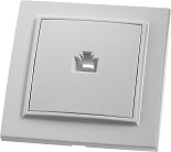 Розетка компьютерная 1-местная STEKKER 39047 RJ-45 PST00-9007-01 Эрна, белый