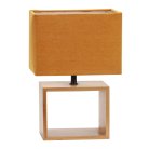 Интерьерная настольная лампа Uniel UML-B401 E27 ORANGE/WOOD