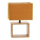 Интерьерная настольная лампа Uniel UML-B401 E27 ORANGE/WOOD