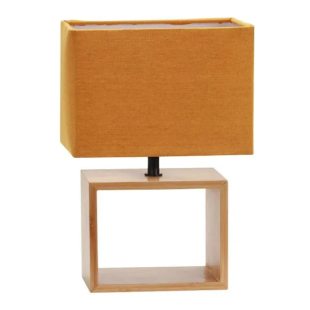Интерьерная настольная лампа Uniel UML-B401 E27 ORANGE/WOOD