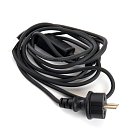 Сетевой шнур для гирлянд Feron 48190 DM403, 2*0,5мм2, IP44, черный 3м