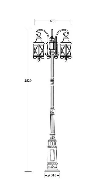 Наземный фонарь Oasis Light 84810B/18/Е7 Bl LUCERNA