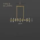 Реечный, рядный светильник GLORIOLE SPIN LINE Тип B. 18 LED. Lampatron gloriole-spin-line-b-18 9127-25990
