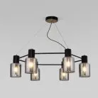 Подвесной светильник со стеклянными плафонами Eurosvet 70219/6 черный/античная бронза a065299 Notion