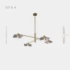 Люстра MILIAN CH 4 лампы. Цвет Латунь + Прозрачный Lampatron milian-ch-brass-clear-4 6940-19032