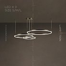 Кольцевые люстры и светильники CRUISE BLACK LUX Три кольца. 60 + 80 + 100 см Lampatron 5748-15126