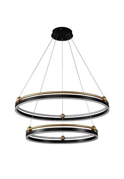 Подвесной светильник Crystal Lux FERNANDO SP123W LED D600+800 BLACK/GOLD Подвесной светильник Crystal Lux FERNANDO SP123W LED D600+800 BLACK/GOLD