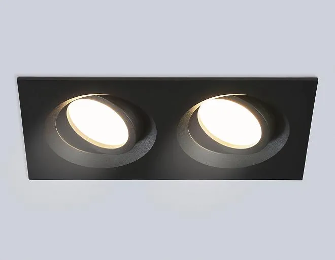 Встраиваемый светильник Ambrella light TN102746/2 BK черный IP20 GU5.3/2 180*95*25