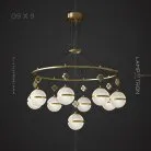 Кольцевые люстры и светильники LUARA CH 9 ламп Lampatron 5568-14412