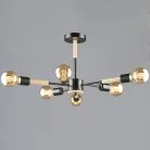 Потолочная люстра Reluce 99960-0.3-06 BK+WOOD