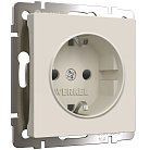 Розетка с заземлением и шторками Werkel W1171162 (айвори матовый) a059275
