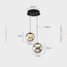 Подвесной светильник MAYER ORB 2 подвеса Lampatron 8382-22940