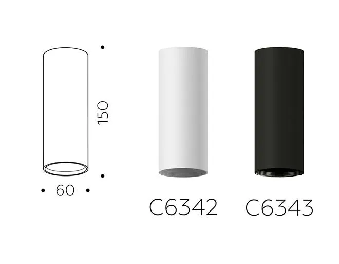 Корпус светильника накладной для насадок D60mm Ambrella light C6342 DIY Spot