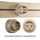 Трековая розетка 16A 250V Arte Milano 397951TS/ES Gold Am
