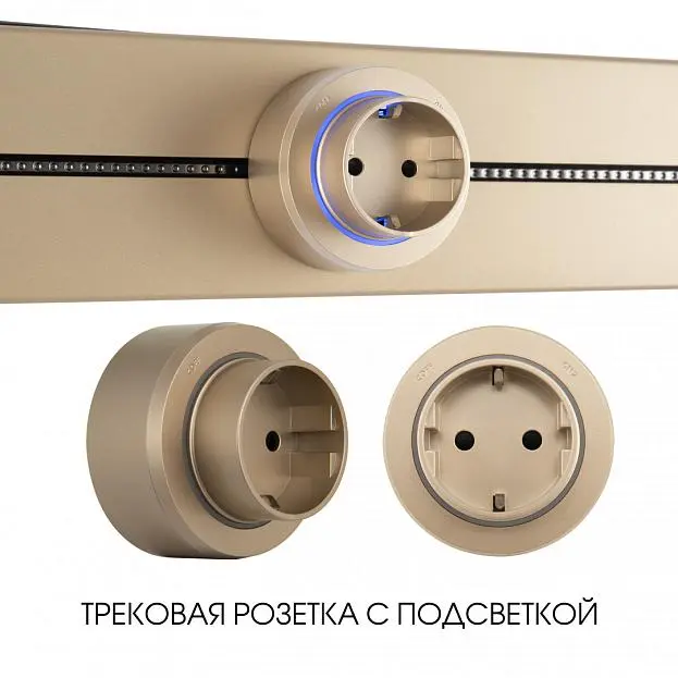 Трековая розетка 16A 250V Arte Milano 397951TS/ES Gold Am Трековая розетка 16A 250V Arte Milano 397951TS/ES Gold Am