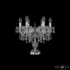 Настольная лампа хрустальная Bohemia Ivele Crystal 1403L/6/141-39 Ni