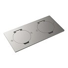 Лючок Surface 4 мод. (2 мод. 45х45 мм.), круглая крышка, никель Donel DFB22ZMRN DFB