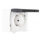 Розетка с заземлением и шторками, 16A 250V Arte Milano 309.40-1.grey am