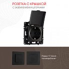 Розетка Arte Milano 217.41-1.black am