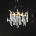 Люстра DEWDROPS 8 ламп. Цвет золото Lampatron 8849-24974