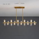 Реечный, рядный светильник SELMER LONG 20 ламп Lampatron 7657-21421