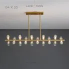 Реечный, рядный светильник SELMER LONG 20 ламп Lampatron 7657-21421