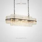 Люстра MILLENIUM Удлиненная 8 ламп. Цвет черный. Lampatron 1525-7271