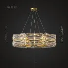 Люстра SARIA 10 ламп. Подвес Lampatron 5975-15855