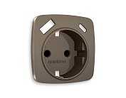 Лицевая панель OMEGA (Темная бронза матовый) для электрической розетки с заземлением Ambrella Volt OP6400 QUANT