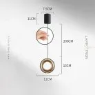 Подвесной светильник BOSSE Цвет золото+синий. С лифтом. Нейтральный свет Lampatron 8533-23675